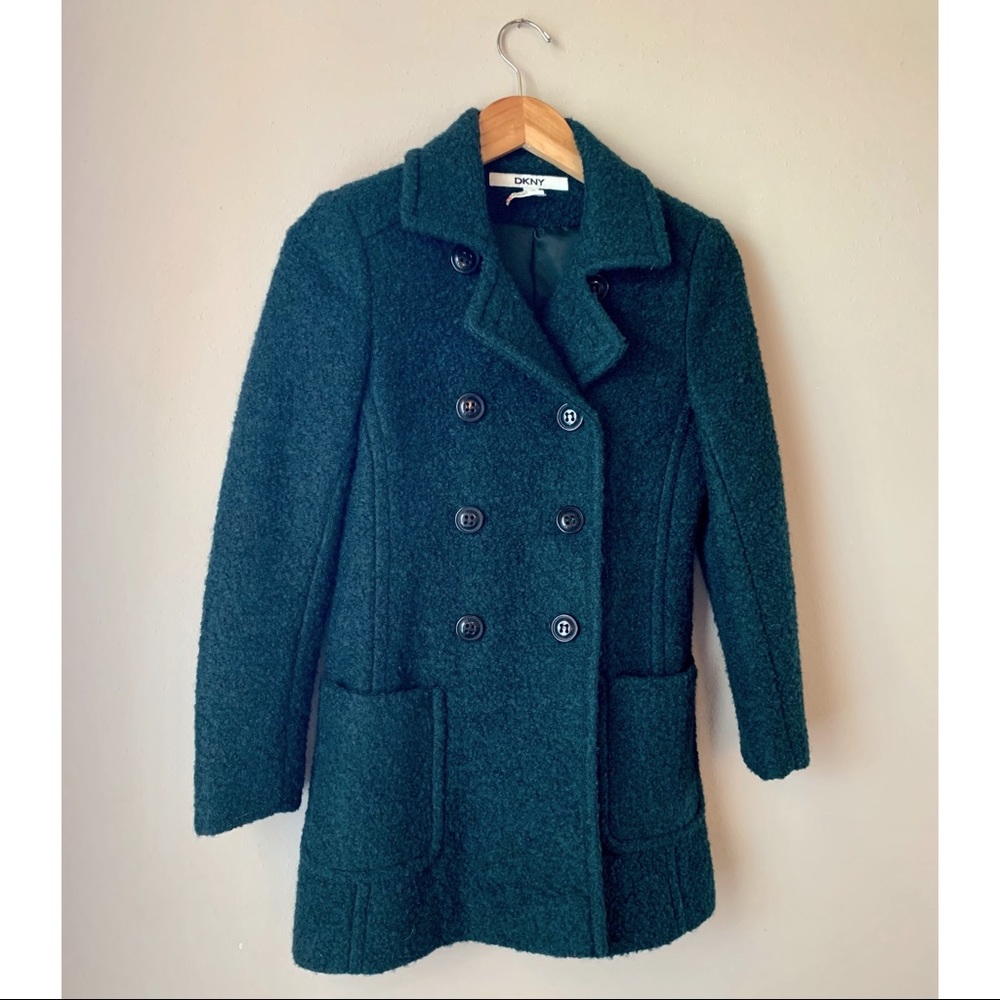EUC Forest Green Wool Pea Coat